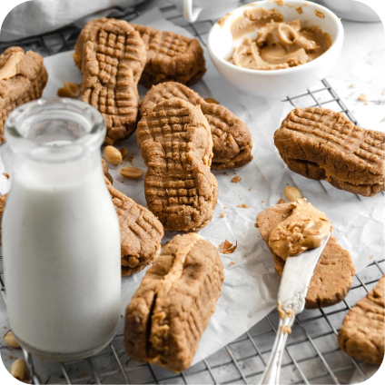Peanut Cookies & Milk