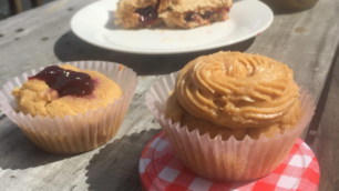 Teddie Peanut Butter & Jelly Cupcakes