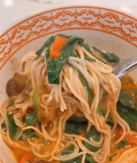 bowl of thai noodles in broth
