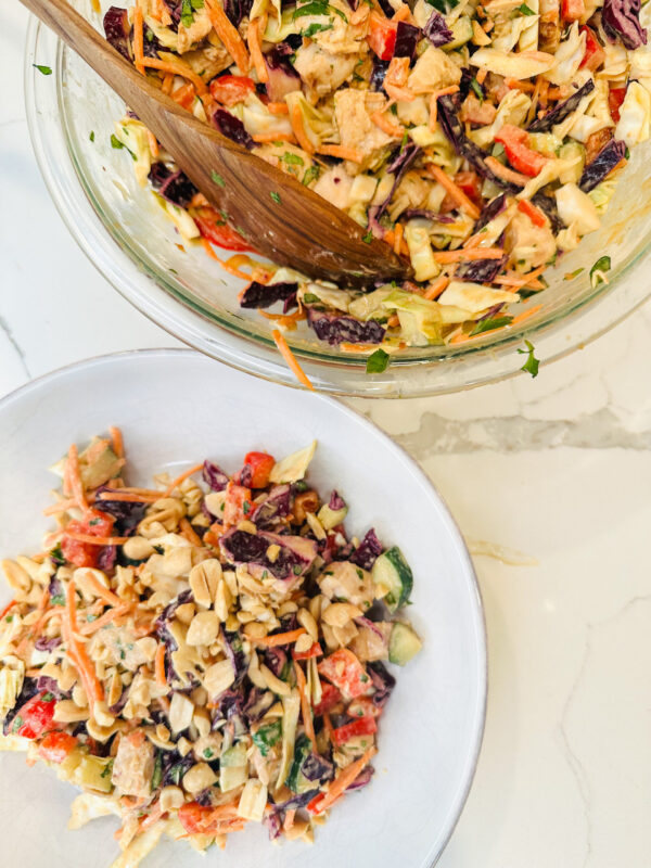 Crunchy Thai Salad with Peanut Butter Dressing
