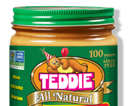 Cropped 100th Anniversary Teddie Peanut Butter Smooth Jar